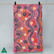 Aboriginal Art Cotton Tea Towel - Otto Sims